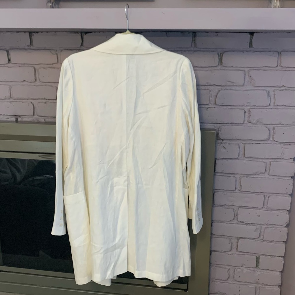 Morgan Le Fay White Double-Breasted Women's Jacket - Picture 4 of 8
